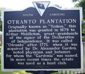 Otranto Plantation Sign